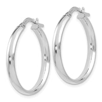 Load image into Gallery viewer, 10K White Gold Polished Hoop Earrings
