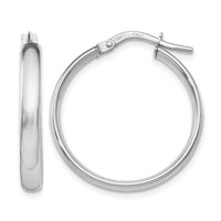 Load image into Gallery viewer, 10K White Gold Polished Hoop Earrings
