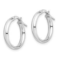 Load image into Gallery viewer, 10K White Gold Polished Hoop Earrings
