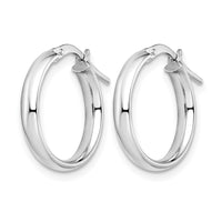 Load image into Gallery viewer, 10K White Gold Polished Hoop Earrings
