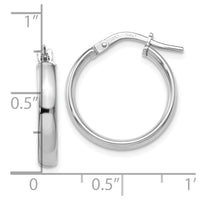 Load image into Gallery viewer, 10K White Gold Polished Hoop Earrings
