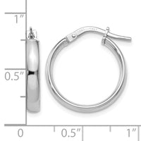 Load image into Gallery viewer, 10K White Gold Polished Hoop Earrings
