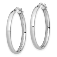 Load image into Gallery viewer, 10K White Gold Polished Hoop Earrings

