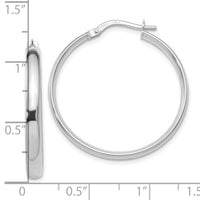 Load image into Gallery viewer, 10K White Gold Polished Hoop Earrings
