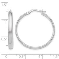 Load image into Gallery viewer, 10K White Gold Polished Hoop Earrings
