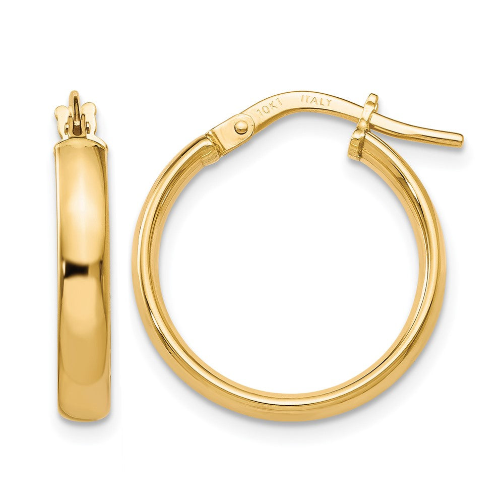 10K Gold Polished Hoop Earrings