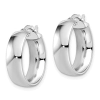 Load image into Gallery viewer, 10K White Gold Polished Hoop Earrings
