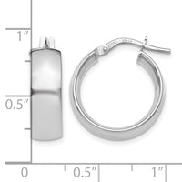 Load image into Gallery viewer, 10K White Gold Polished Hoop Earrings
