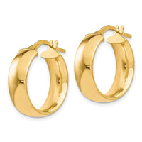 Load image into Gallery viewer, 10K Gold Polished Hoop Earrings
