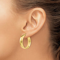 Load image into Gallery viewer, 10K 6mm Polished Hoop Earrings
