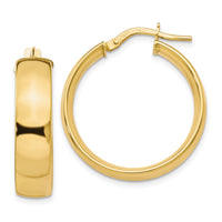 Load image into Gallery viewer, 10K 6mm Polished Hoop Earrings
