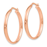 Load image into Gallery viewer, 10K Rose Gold Polished Hoop Earrings
