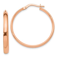 Load image into Gallery viewer, 10K Rose Gold Polished Hoop Earrings
