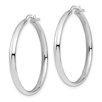 Load image into Gallery viewer, 10K White Gold Polished Hoop Earrings
