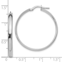 Load image into Gallery viewer, 10K White Gold Polished Hoop Earrings
