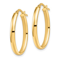 Load image into Gallery viewer, 10K Polished Oval Hoop Earrings
