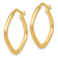 Load image into Gallery viewer, 10K Polished Square Hoop Earrings
