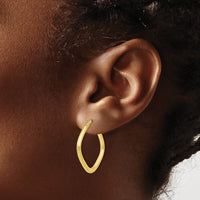 Load image into Gallery viewer, 10K Polished Square Hoop Earrings

