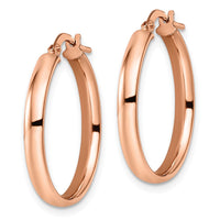 Load image into Gallery viewer, 10K Rose Gold Polished Hoop Earrings
