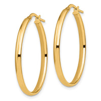 Load image into Gallery viewer, 10K Polished Oval Hoop Earrings
