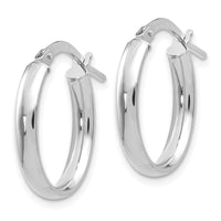 Load image into Gallery viewer, 10K Polished White Gold Hoop Earrings
