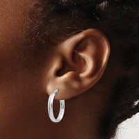 Load image into Gallery viewer, 10K Polished White Gold Hoop Earrings
