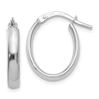 Load image into Gallery viewer, 10K Polished White Gold Hoop Earrings
