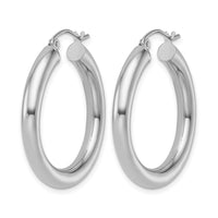 Load image into Gallery viewer, 10K White Gold Polished Lightweight Hoop Earrings
