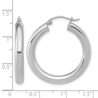 Load image into Gallery viewer, 10K White Gold Polished Lightweight Hoop Earrings
