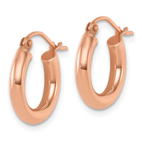 Load image into Gallery viewer, 10K Rose Gold Polished Hoop Earrings
