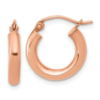 Load image into Gallery viewer, 10K Rose Gold Polished Hoop Earrings

