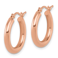 Load image into Gallery viewer, 10K Rose Gold Polished Hoop Earrings
