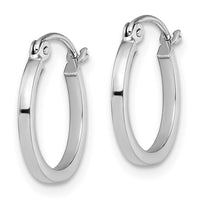 Load image into Gallery viewer, 10K White Gold Polished Hoop Earrings
