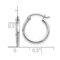 Load image into Gallery viewer, 10K White Gold Polished Hoop Earrings
