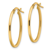 Load image into Gallery viewer, 10K Polished Oval Hoop Earrings
