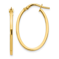 Load image into Gallery viewer, 10K Polished Oval Hoop Earrings
