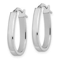 Load image into Gallery viewer, 10K White Gold Polished U-Shape Hoop Earrings
