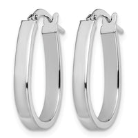 Load image into Gallery viewer, 10K White Gold Polished U-Shape Hoop Earrings
