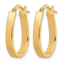 Load image into Gallery viewer, 10K Polished U-Shape Hoop Earrings
