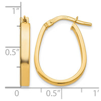 Load image into Gallery viewer, 10K Polished U-Shape Hoop Earrings
