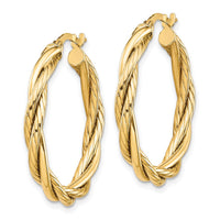 Load image into Gallery viewer, 10K Polished Twisted Hoop Earrings
