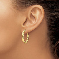 Load image into Gallery viewer, 10K Polished Twisted Hoop Earrings

