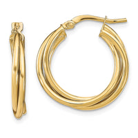 Load image into Gallery viewer, 10K Polished Hoop Earrings
