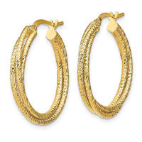 Load image into Gallery viewer, 10K Polished D/C Hoop Earrings
