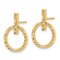 Load image into Gallery viewer, 10K Polished D/C Post Dangle Earrings
