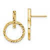10K Polished D/C Post Dangle Earrings