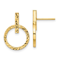 Load image into Gallery viewer, 10K Polished D/C Post Dangle Earrings
