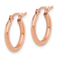 Load image into Gallery viewer, 10K Rose Gold Polished Hinged Hoop Earrings
