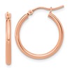 10K Rose Gold Polished Hinged Hoop Earrings