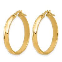 Load image into Gallery viewer, 10K Polished Twisted Round Hoop Earrings

